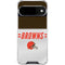 NFL Cleveland Browns White Striped Google Pixel 10 Clear Case